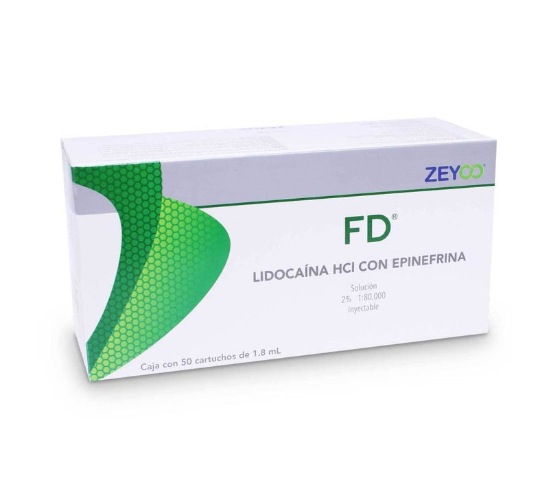 Anestesia FD 2% cartucho vidrio caja Zeyco