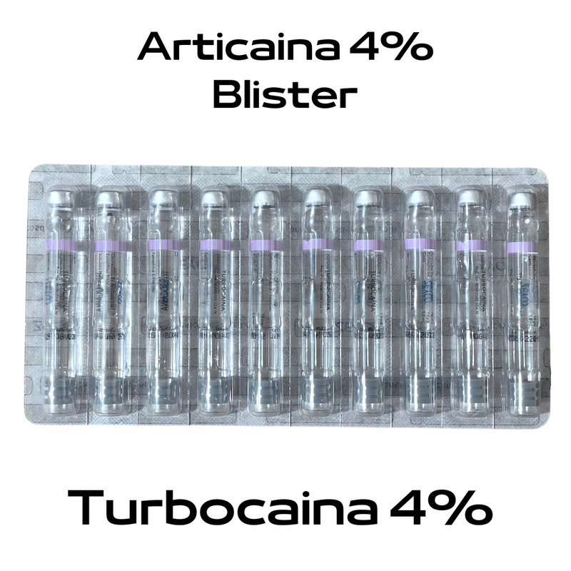 Anestesia Turbocaina 4% cartucho vidrio blister Zeyco